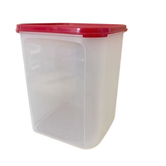 Tupperware Modular Mates Square #3 Container RED Seal Lid - 17 Cup New - Picture 1 of 3